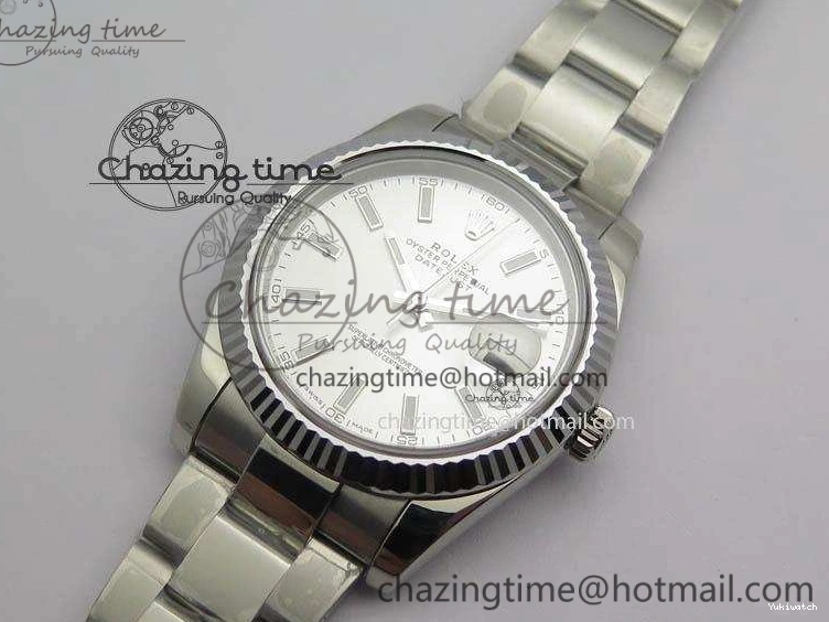 Fluted Best 1:1 Oyster On Dial Silver Bezel SS 41mm 126334 Bracelet Edition A3235 DateJust Noob 0214